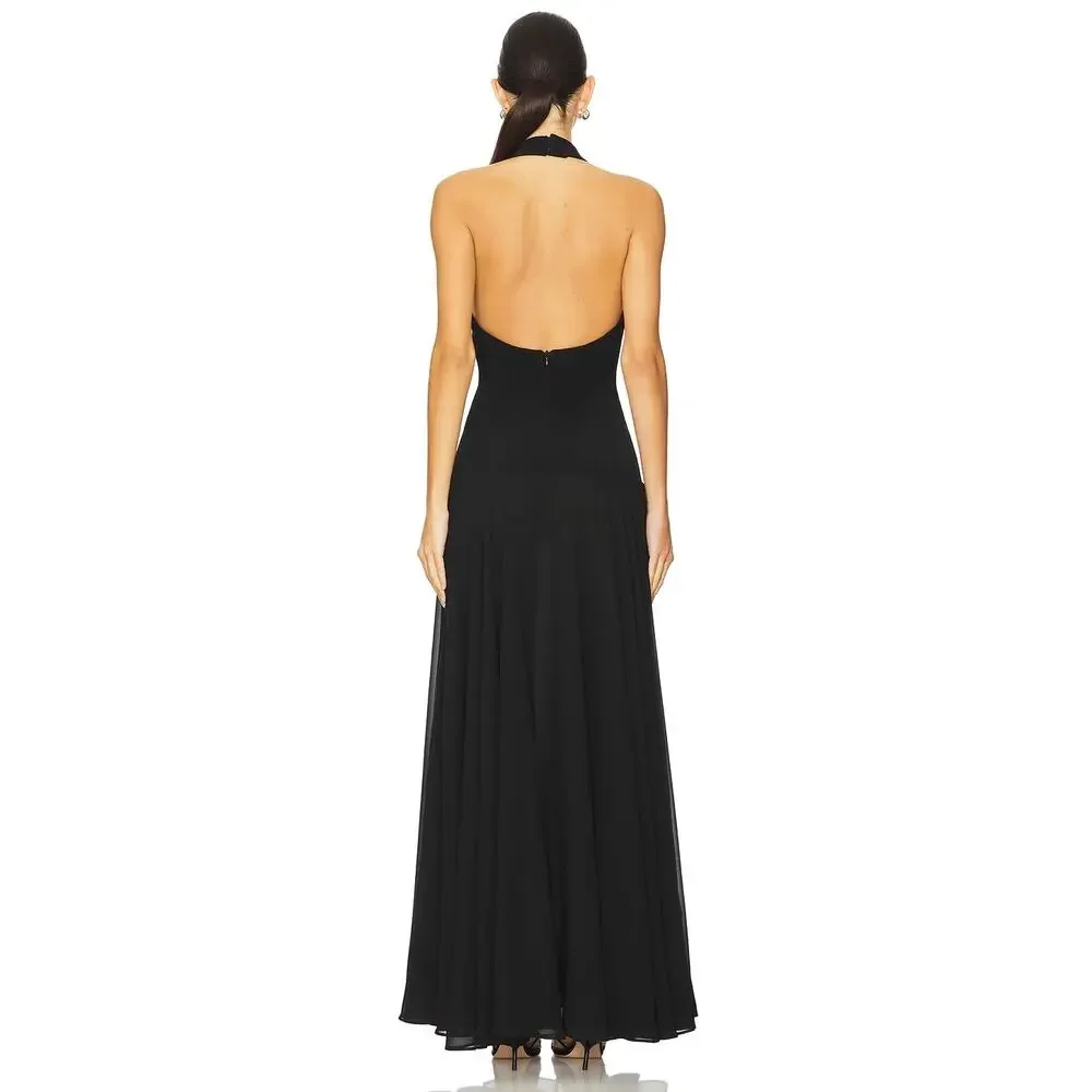 Lovers and Friends Sophie Gown Maxi Halter Formal Evening Gala Party Prom Small - Picture 3 of 10